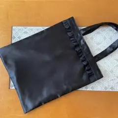 フォーマル　A4トートバッグ　ハンドメイド　ブラック