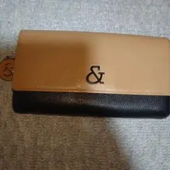 ピンキーアンドダイアン ロゴ付きレザー風長財布