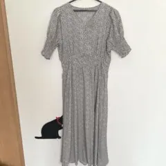 Ray Cassin 花柄ロングワンピース ブルー