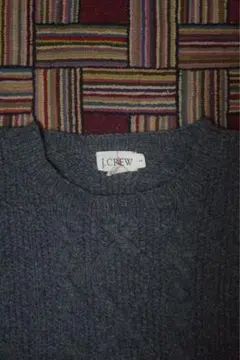J.CREW 巨人タグ アランニット フィッシャーマン ケーブルニットセーター 90s J.CREW 巨人タグ フィッシャーマンニット セーター ケーブル編み