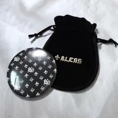 BLESS 브레스 벨루어 컴팩트 미러 천, 드로우스트링 포함, Y2K Gal