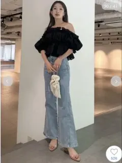 SNIDEL♡Sustainableストレッチフレアデニムパンツ