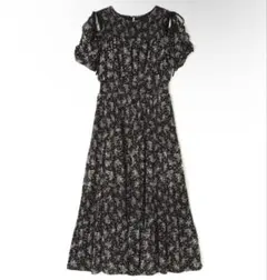 【新品】デザインショルダープリントワンピース NBB 花柄
