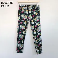 ローリーズファーム スキニーパンツ M 花柄 ストレッチ レギンス レギパン