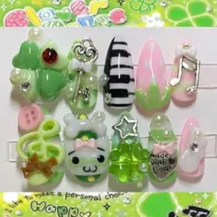 【現品平成女児ネイル クローバー ピアノ 音符 ウィッシュコア y2k グランジ