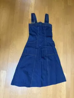 デニムワンピース ジャンパースカート フリーサイズ