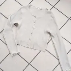 BLue Strive ラメリブニットカーディガン