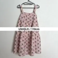 【UNIQLO】《美品》PAUL & JOE 猫柄ワンピース　ピンク　110