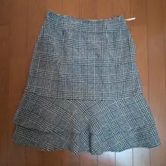 チェック柄 フレアスカート ひざ丈