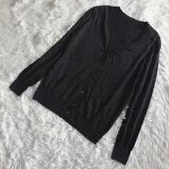 【c8670】CLOSHI カーディガン　長袖　黒　透け感