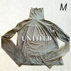 UNTITLED アンタイトル【ハイネックカットソー】タートルネック グレー