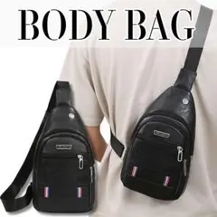 ボディーバッグ メンズ 軽量 防水 PUレザー 革 コンパクト ショルダーバッグ