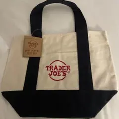 TRADER JOE’S ミニトートバッグ　ネイビー 希少!のサムネイル