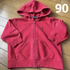 Ralph Lauren 赤 フルジップ パーカー 90