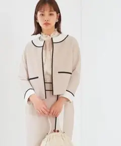 【美品】Tiara ティアラ カラーブロックジャケット