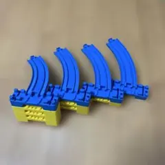 プラレール　坂曲線レールA4本　ミニブロック橋脚6個　セット洗浄済み