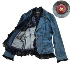 希少✨️ INGEBORG 日本製 デニムジャケット 取り外し可能レース付き M