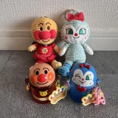 アンパンマンミュージアム限定 コーデュロイ キーホルダー 4個セット