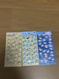 ぷくっとシール3枚セット ポムポムプリン ハンギョドン シナモロール