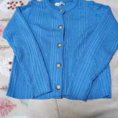 【ベベ】ブルー　カーディガン　120cm