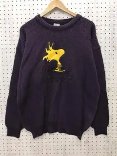 90’s PEANUTS 古着 ウッドストック キャラ 刺繍 セーター
