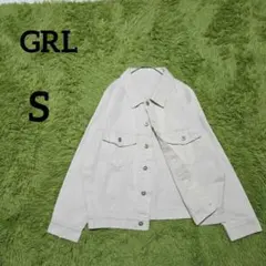 【グレイル】デニムジャケット　S　アイボリー　オーバーサイズ　オーバーサイズ