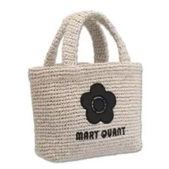 マリークワント 美品 トートバッグ クロッシェラフィアライクトート かごバック