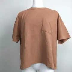 sm2 サマンサモスモス【F】カットソー 茶色 ワイド幅 半袖Tシャツ A26