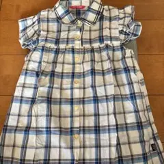 LOVE RABBY チェック柄 ノースリーブシャツ 160のサムネイル