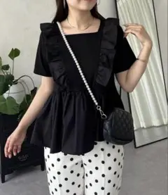 prose verse プロズヴェール 裾アシメフリルTシャツ Mサイズのサムネイル