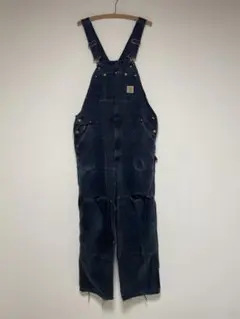90s carhartt フェードブラック オーバーオール - メルカリ