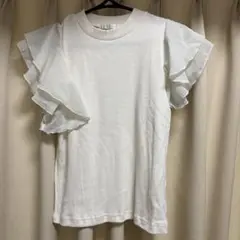 FUN フリルスリーブ Tシャツ ホワイトのサムネイル