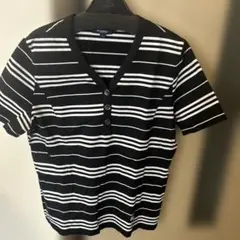 BURBERRY ストライプ Vネック Tシャツ サイズ4