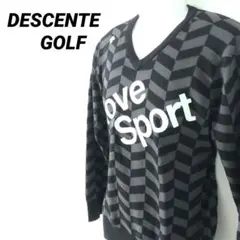 【美品！メンズMサイズ！】DESCENTE GOLFVネックセーター！