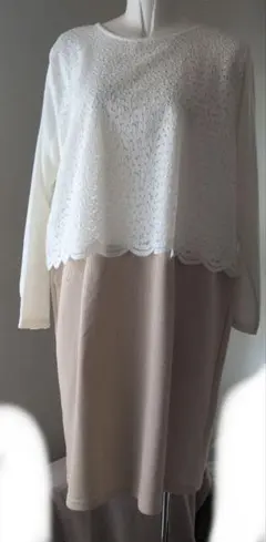 新品未使用　レーストップス付ワンピース