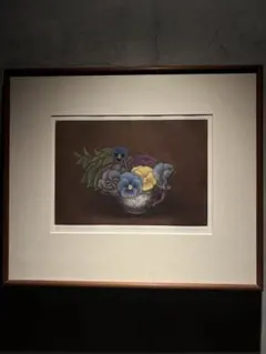 織田 繁　題名　アフリカン　ヴァイオレット　メゾチント　銅版画 織田 繁 題名 アフリカン ヴァイオレット メゾチント 銅版画