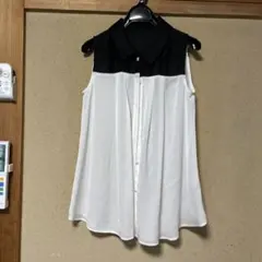 ノースリーブ☆バイカラーブラウス