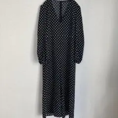 ZARA ドット柄　ロングロンパース オールインワン