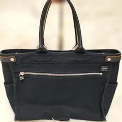 PORTER GIRL ネイキッド トートバッグ A4可 M　ネイビー