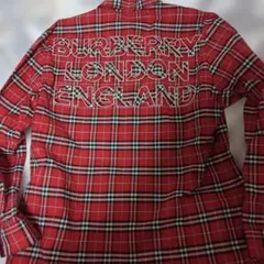 BURBERRY ロンドンイングランド、レッド チェック シャツタグ無し未使用
