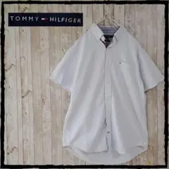 トミーヒルフィガー TOMMY HILFIGER 半袖シャツ ストライプ M