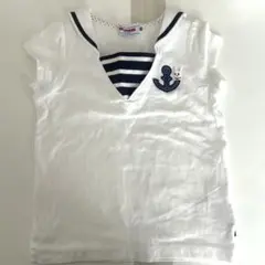 MIKI HOUSE　マリンセーラートップス　80 ミキハウス　服　トップス
