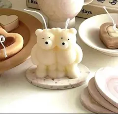 クマさん キャンドル インテリア 雑貨 癒し リラックス 韓国風