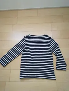 美品　無印良品　ボーダーカットソー　太番手　MUJI　Mサイズ