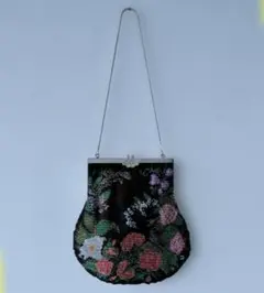 花柄デリカビーズ織　ポシェット