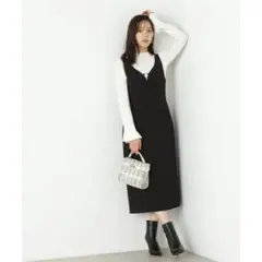 【美品】プロポーションボディドレッシング　ビットロングタイトジャンスカ　黒