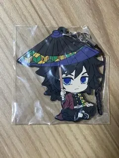 【新品】冨岡義勇 鬼滅の刃 ぺたん娘トレーディングラバーストラップ -和傘-