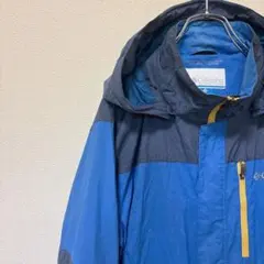 Columbia オムニウィンドブロック ウィンドジャケット L 青×グレー
