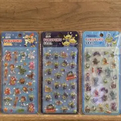 新品 トイストーリー モンスターズインク リトルグリーンメン ぷくぷくシール