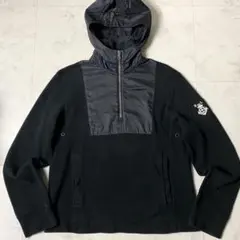 【希少】ラルフローレン ハーフジップ ナイロン切替 スウェット パーカー M